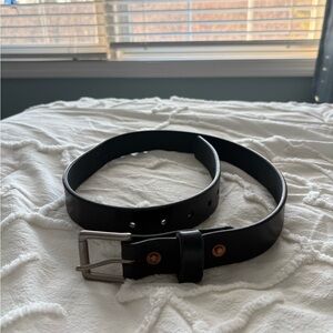 Men's Black Leather Belt